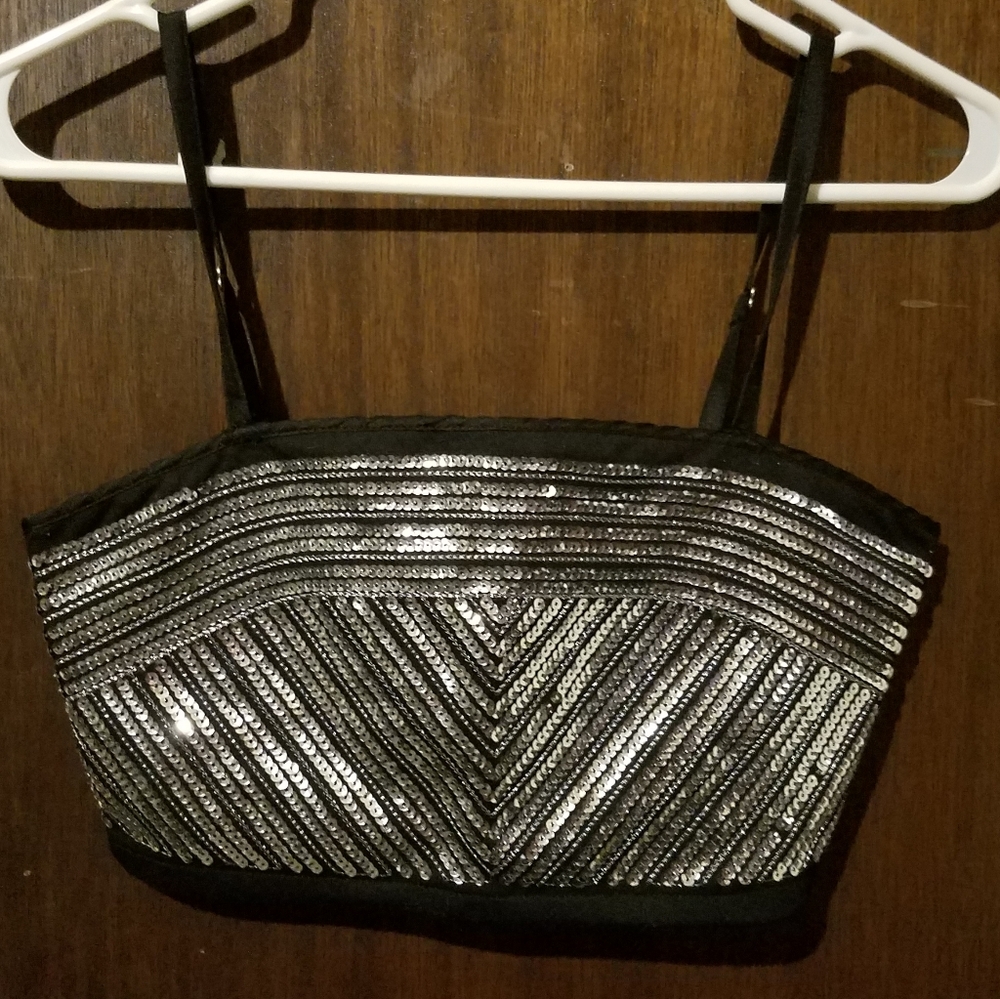 Sequin Crop Top